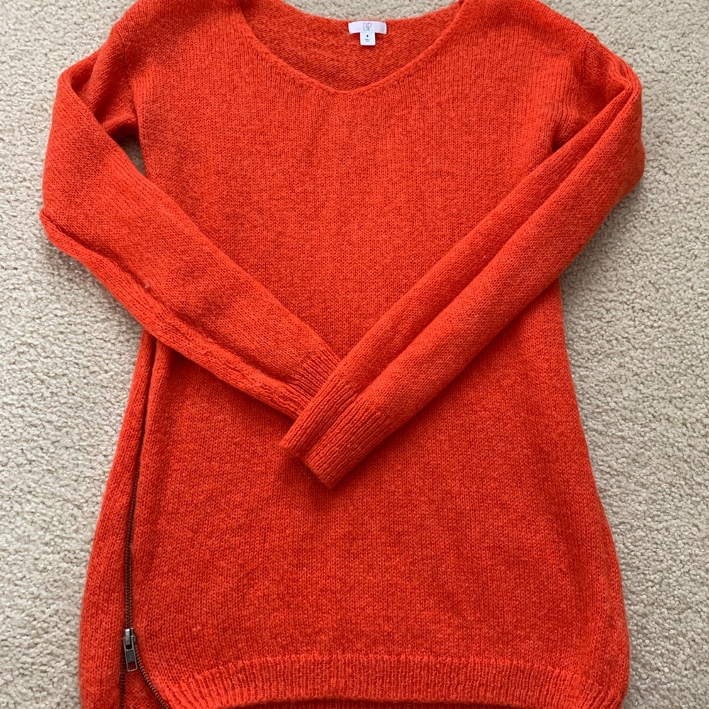BP Orange side zipper sweater